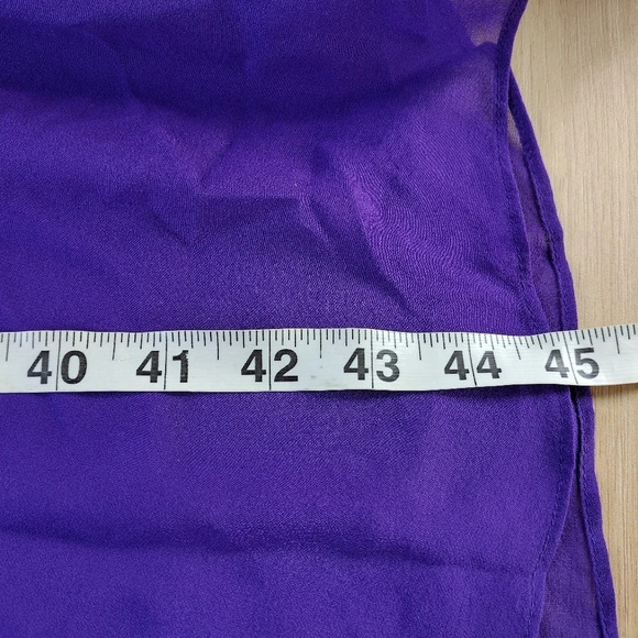 NWT LK Bennett UK12 Eur40 US8 Purple silk chiffon sleeveless Greca dress - Picture 6 of 8